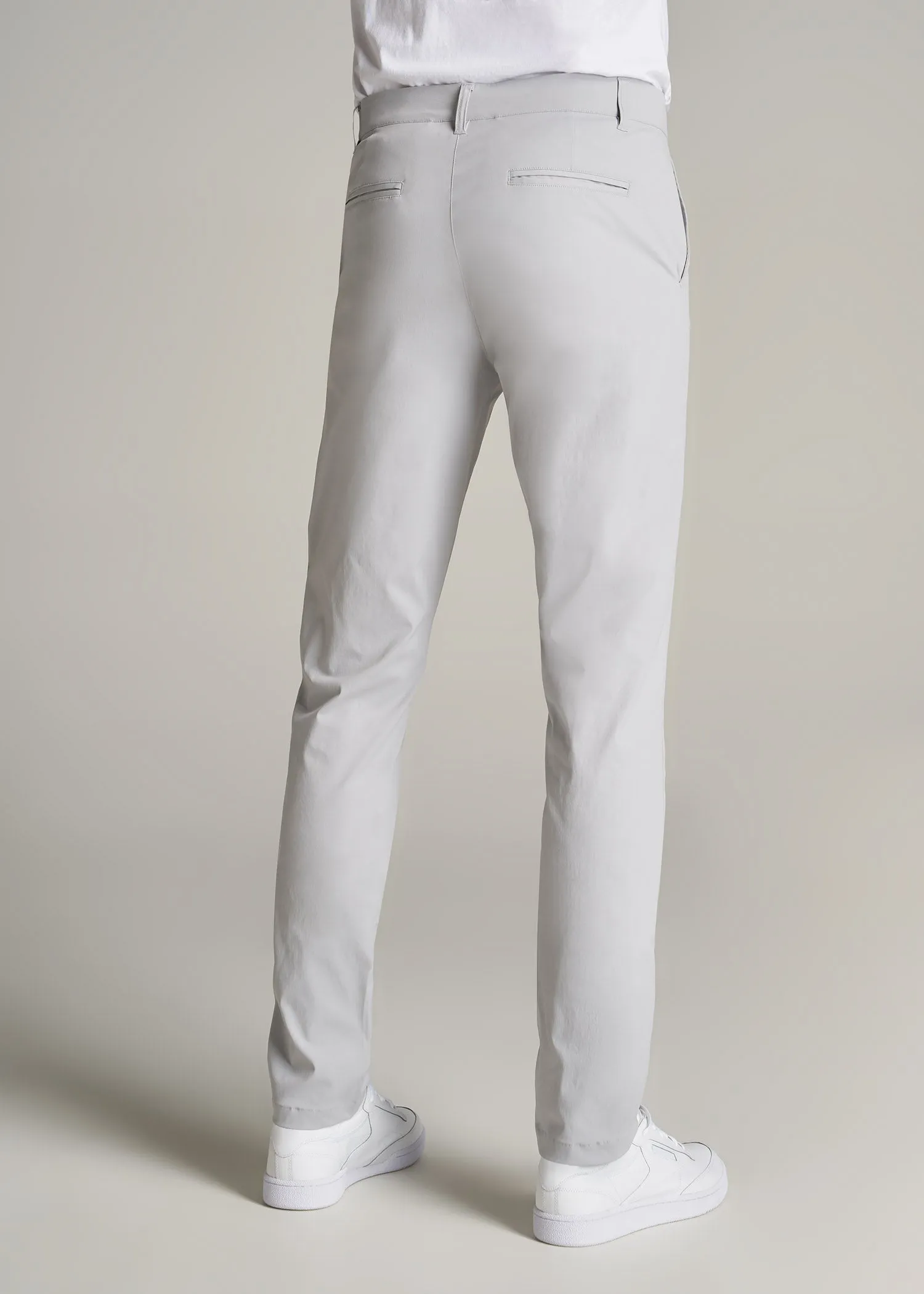 TAPERED FIT Traveler Chino Pants for Tall Men in Light Grey