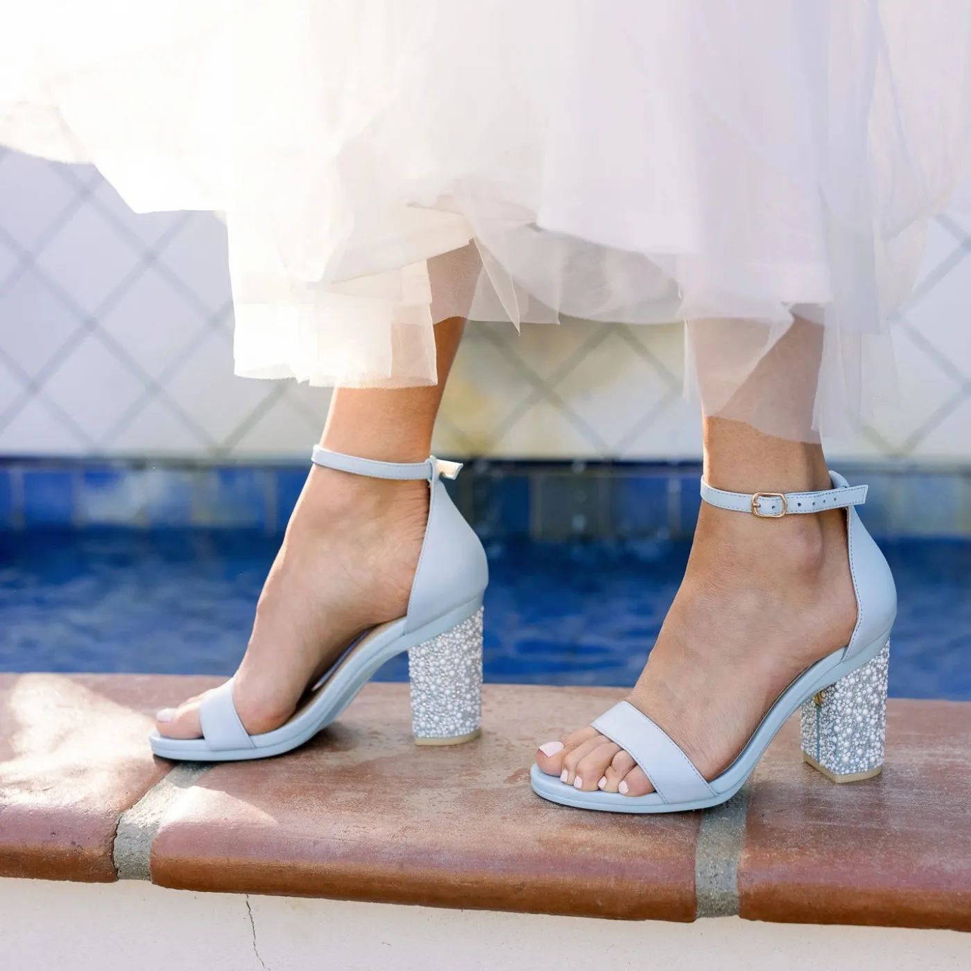 The Pashionista - Baby Blue Leather 3 Stiletto