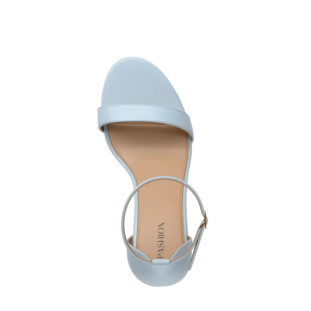 The Pashionista - Baby Blue Leather 3 Stiletto
