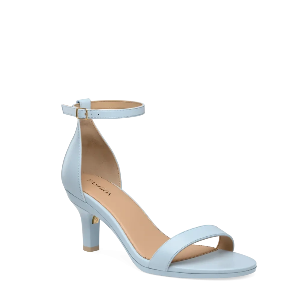 The Pashionista - Baby Blue Leather 3 Stiletto