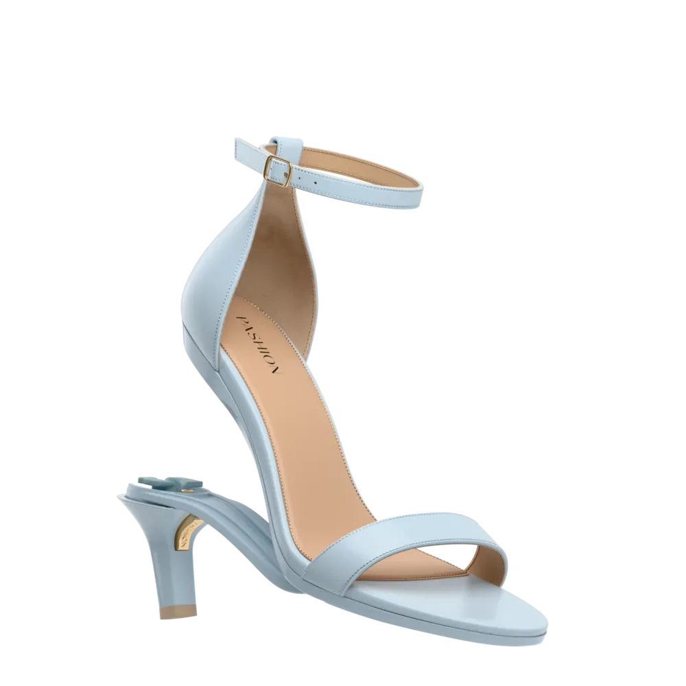 The Pashionista - Baby Blue Leather 3 Stiletto