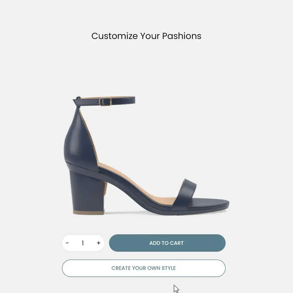 The Pashionista - Navy Leather   Block Heel Kit 3 Navy - FINAL SALE