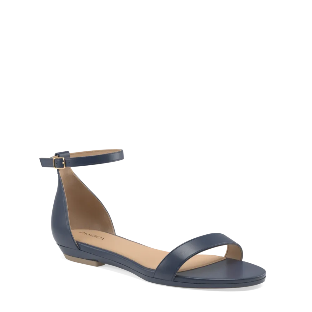 The Pashionista - Navy Leather   Block Heel Kit 3 Navy - FINAL SALE