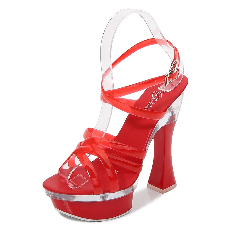 Thick Heel Slope Heel Anti Slip Thick Bottom Versatile Sandals