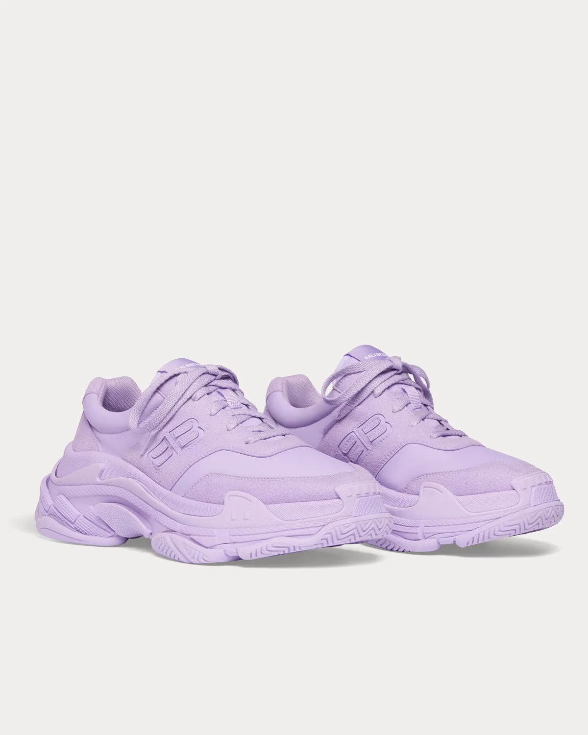 Triple S Recycled Nylon & Technical Material Lilac Low Top Sneakers