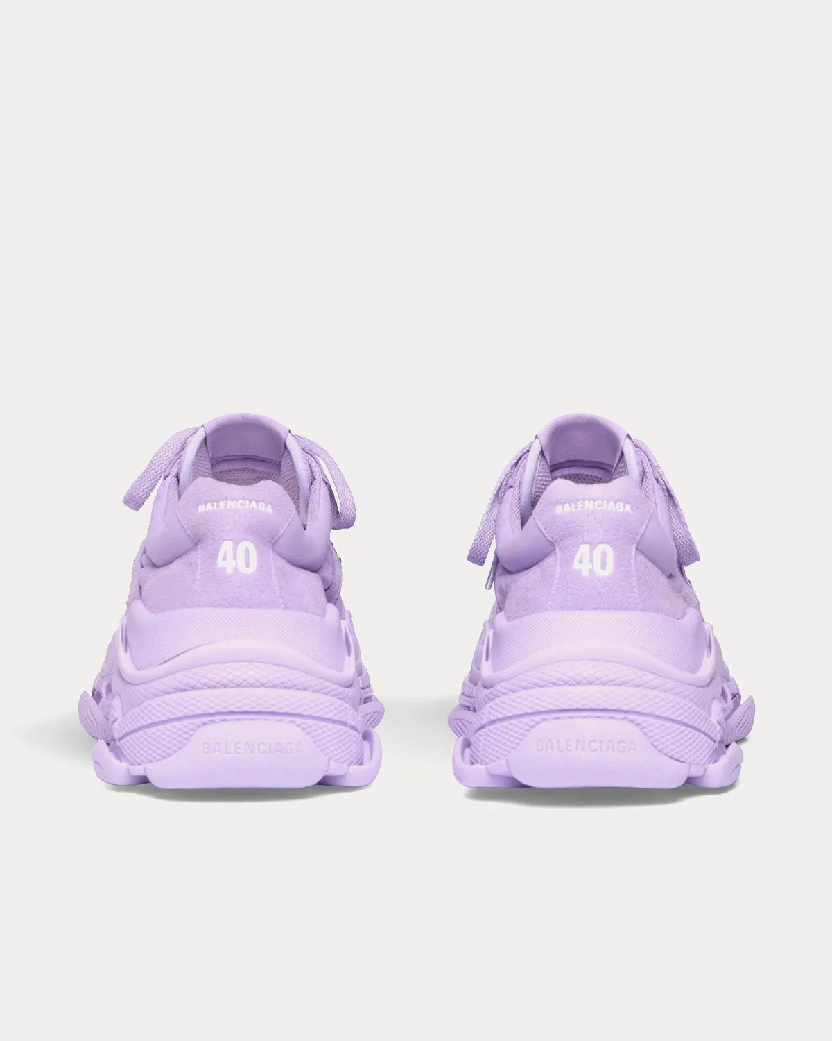 Triple S Recycled Nylon & Technical Material Lilac Low Top Sneakers