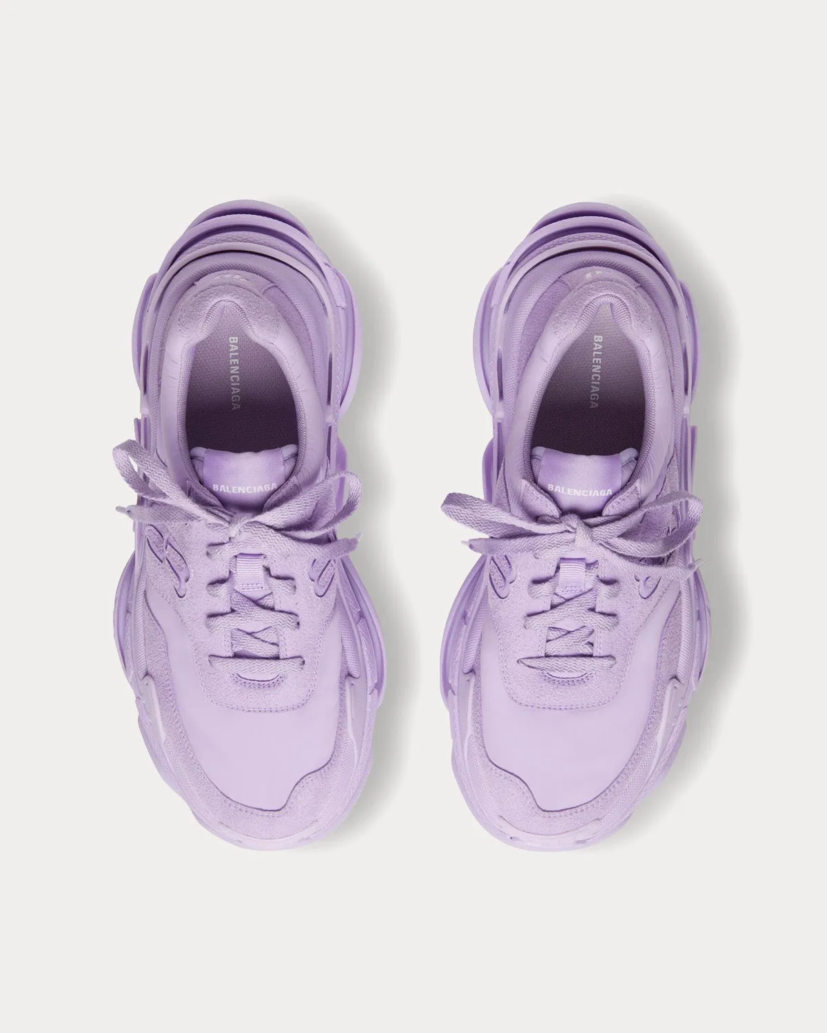 Triple S Recycled Nylon & Technical Material Lilac Low Top Sneakers
