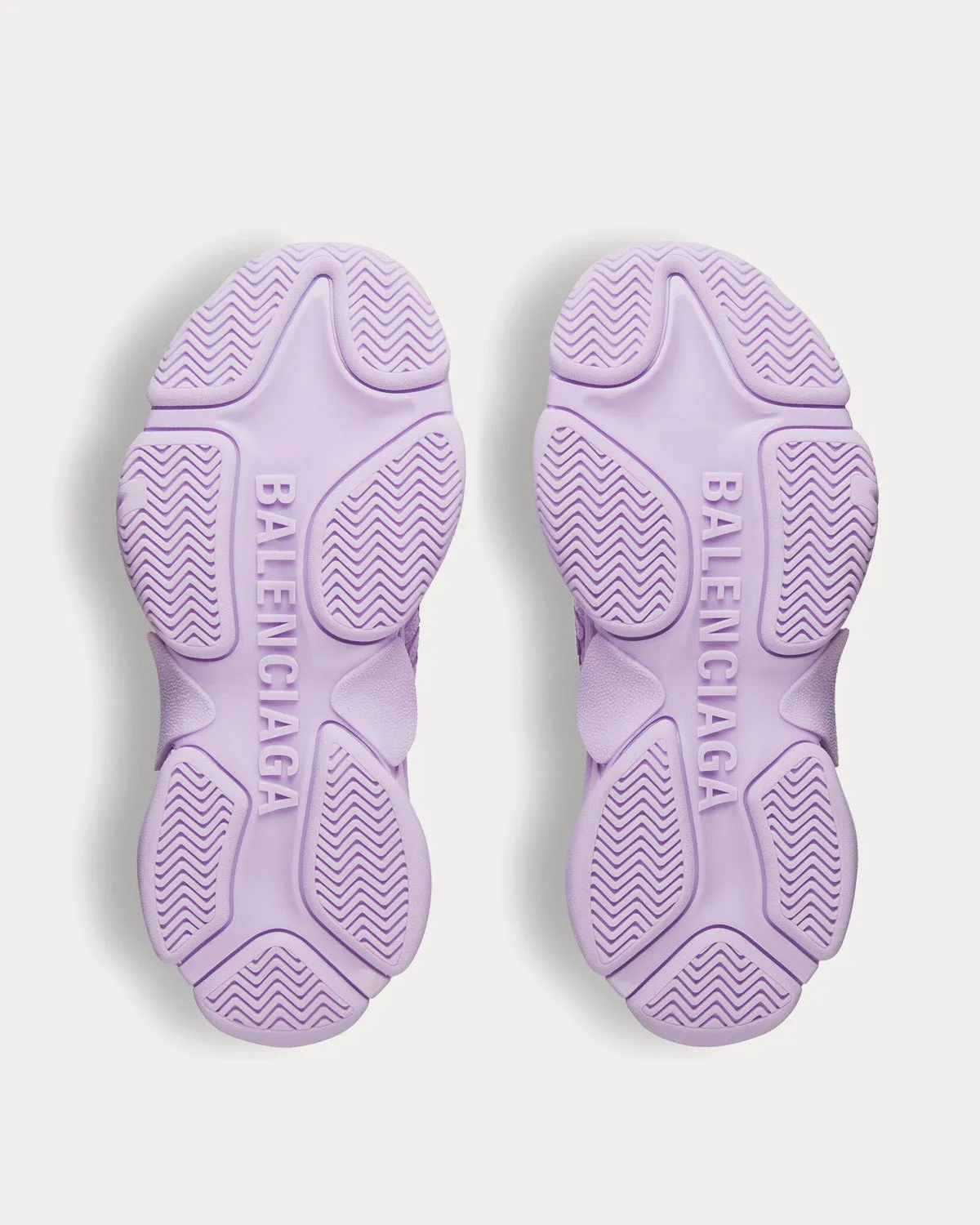 Triple S Recycled Nylon & Technical Material Lilac Low Top Sneakers