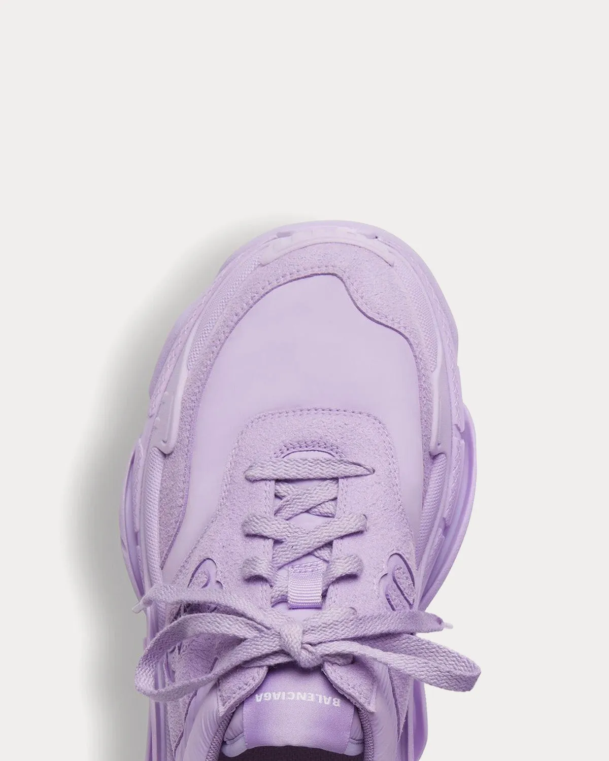 Triple S Recycled Nylon & Technical Material Lilac Low Top Sneakers