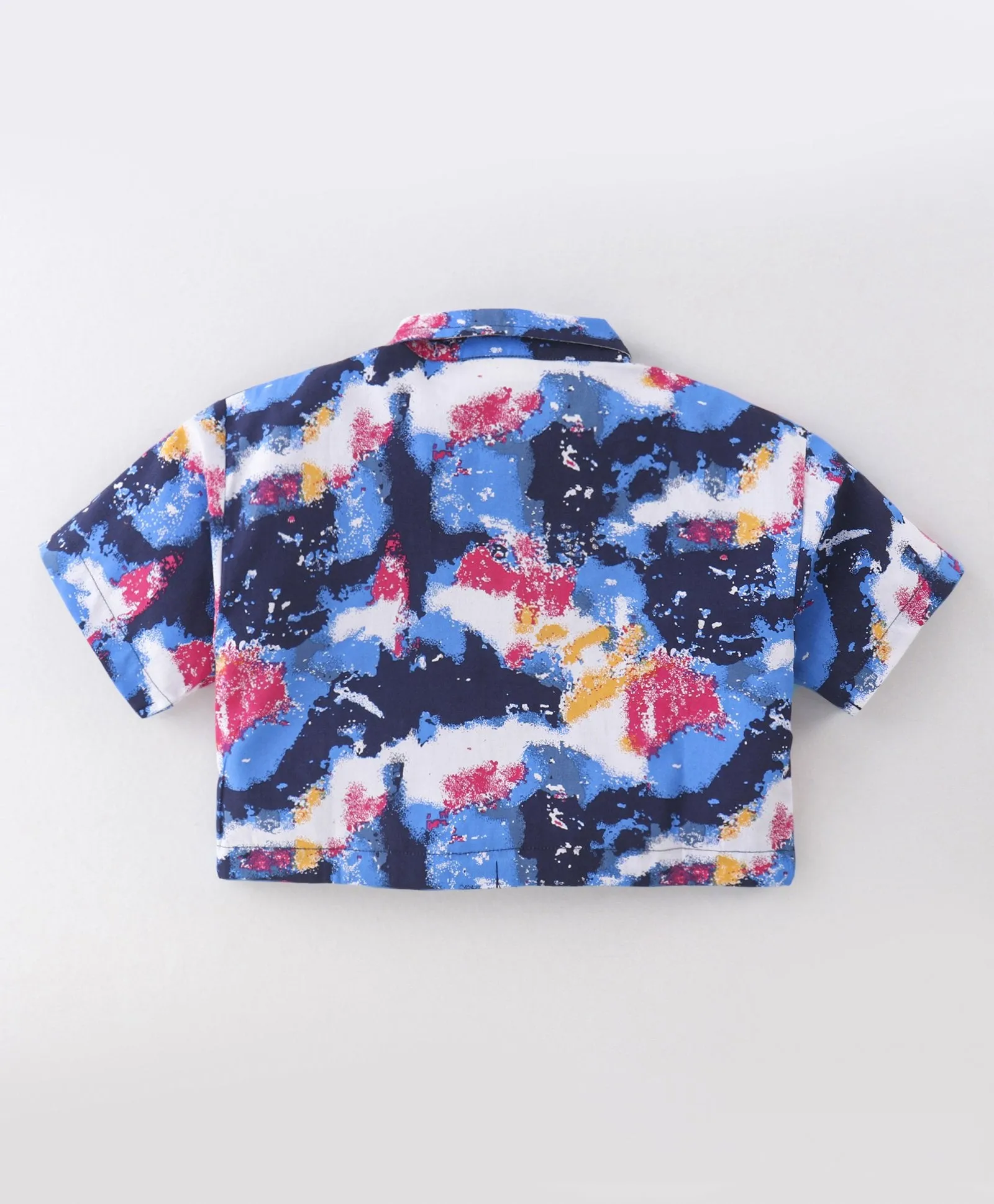 Tue and Dye Printed Crop Shirt Palazzo Set