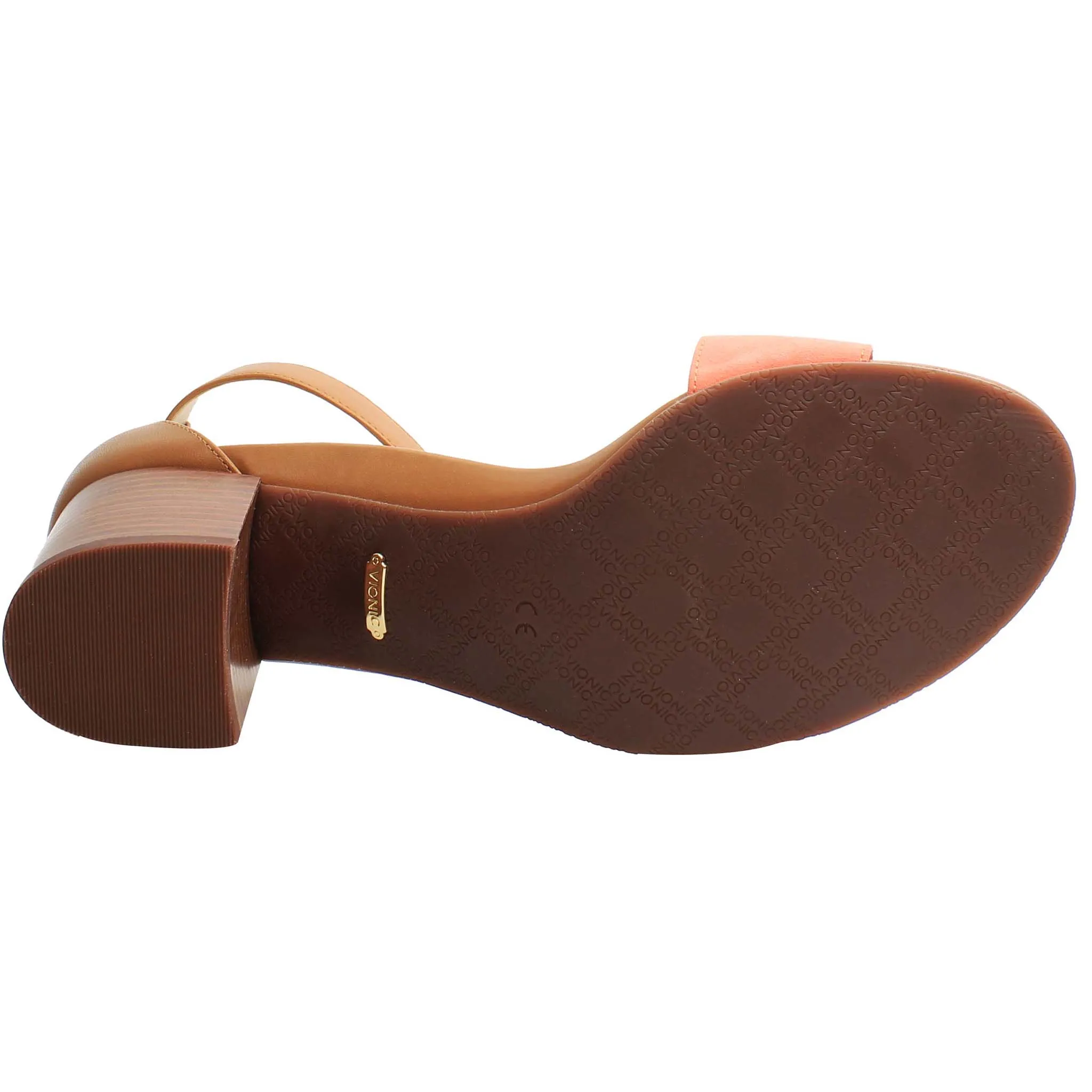 Vionic Papaya Rosie Nat Womens Brown Heeled Sandals
