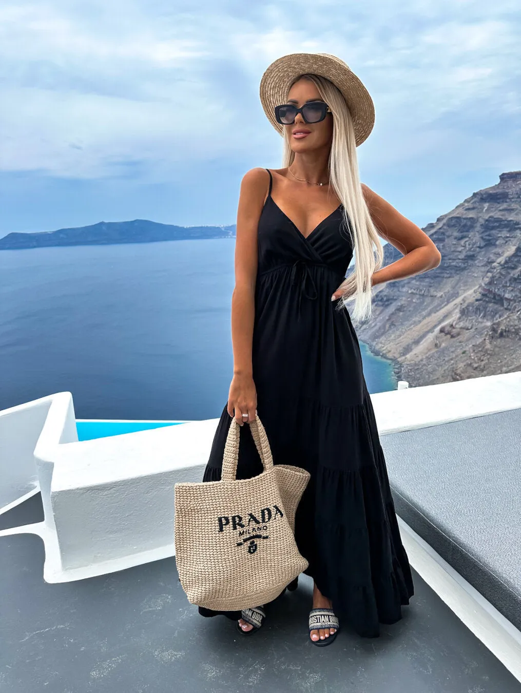 Women's Multi-color Casual Fashion V-neck Dress With Suspenders
