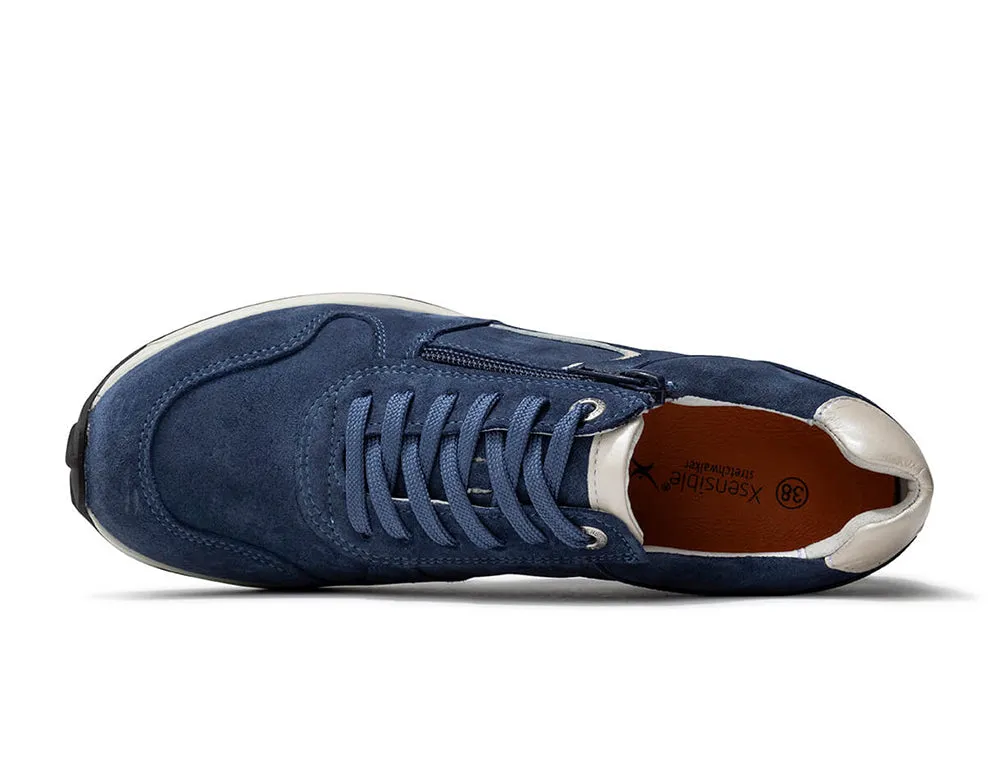 Womens Zip Jersey Denim Trainers