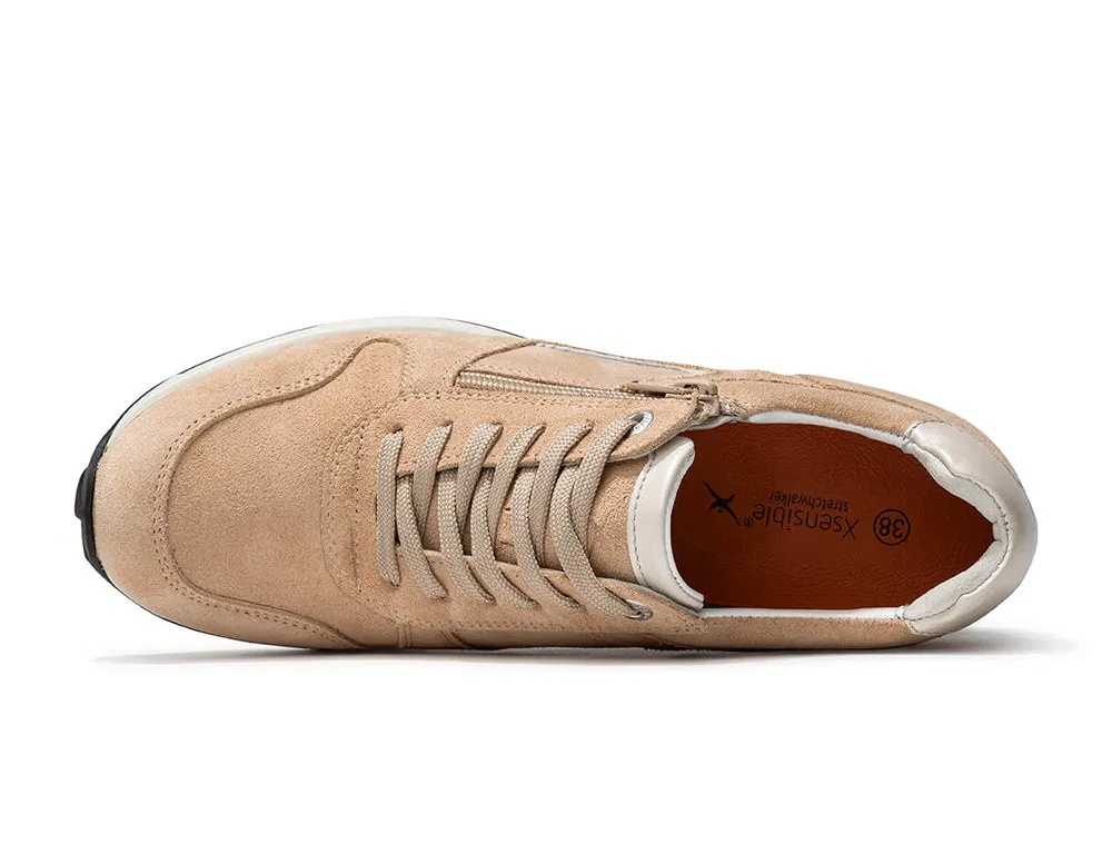 Womens Zip Jersey Sand Trainers