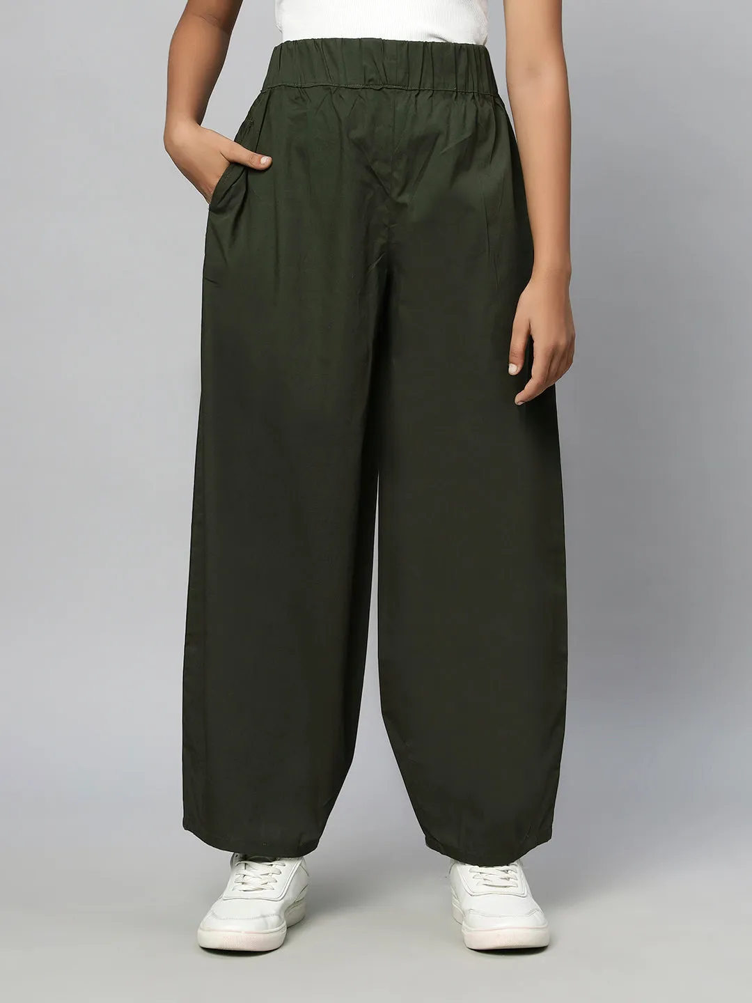 Woven Trouser-Olive